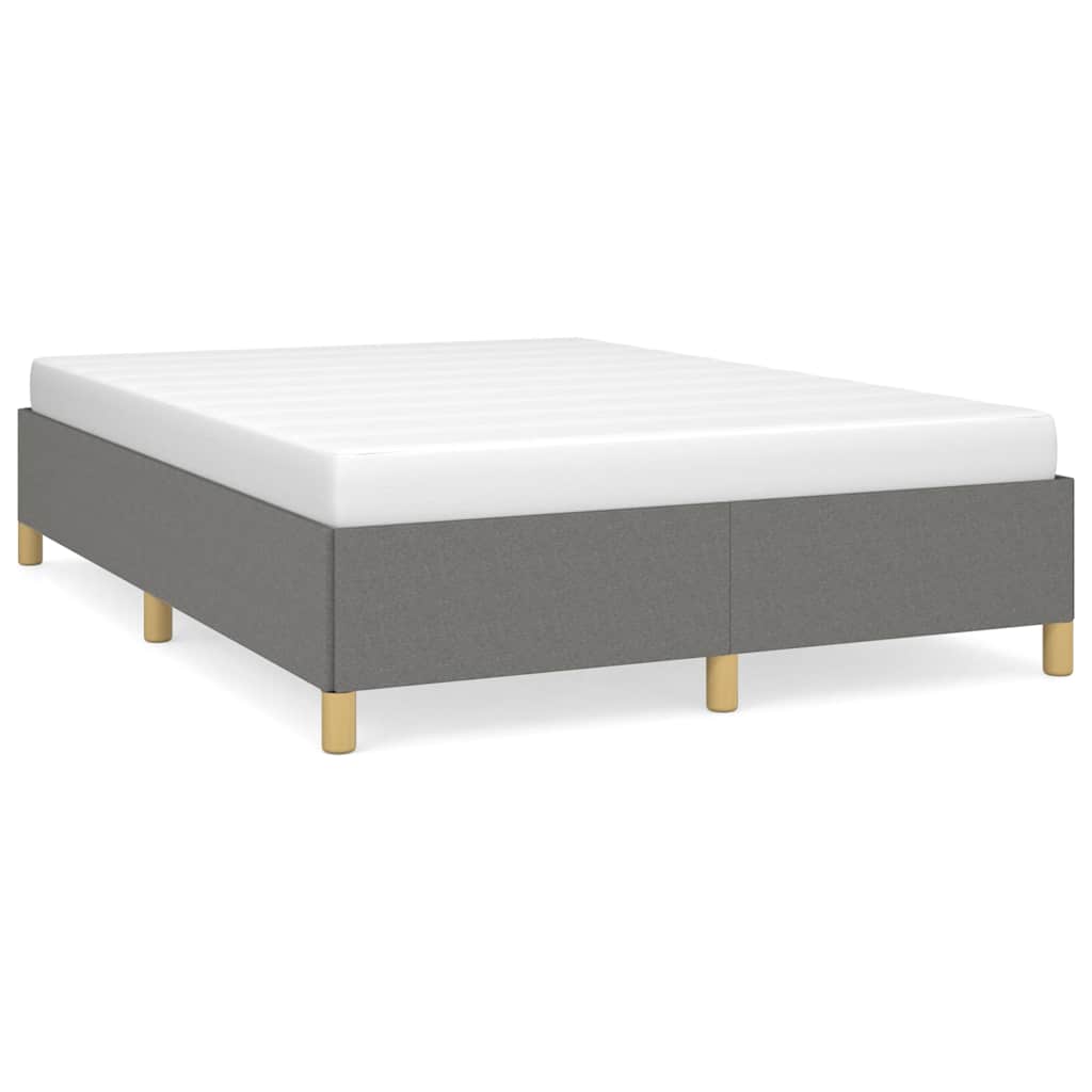 Vidaxl bedframe zonder matras stof donkergrijs 140x190 cm