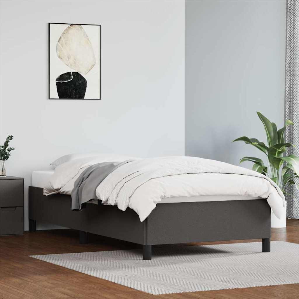 Vidaxl bedframe kunstleer grijs 80x200 cm