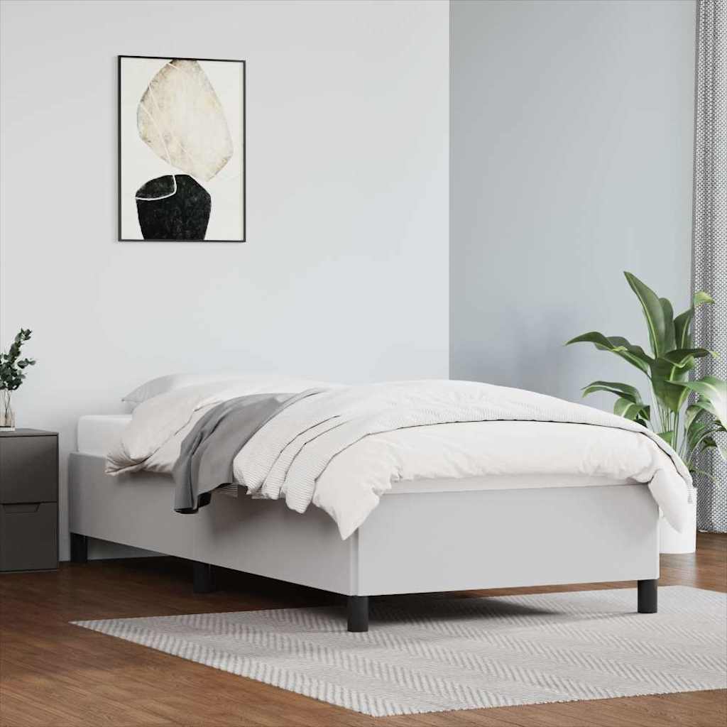 Vidaxl bedframe kunstleer wit 100x200 cm