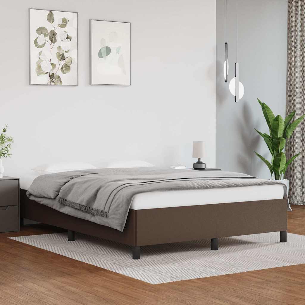 Vidaxl bedframe kunstleer bruin 140x190 cm