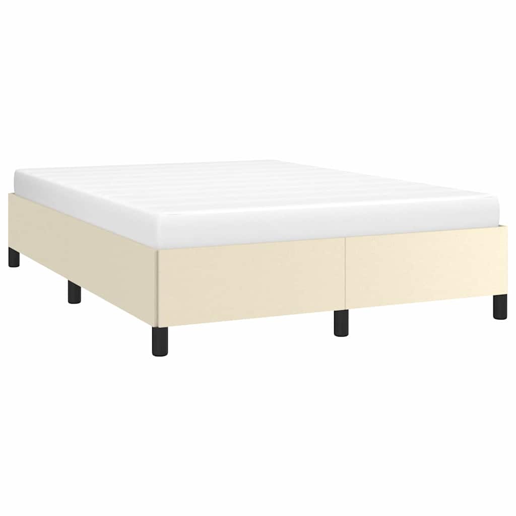 Vidaxl bedframe kunstleer crèmekleurig 140x200 cm