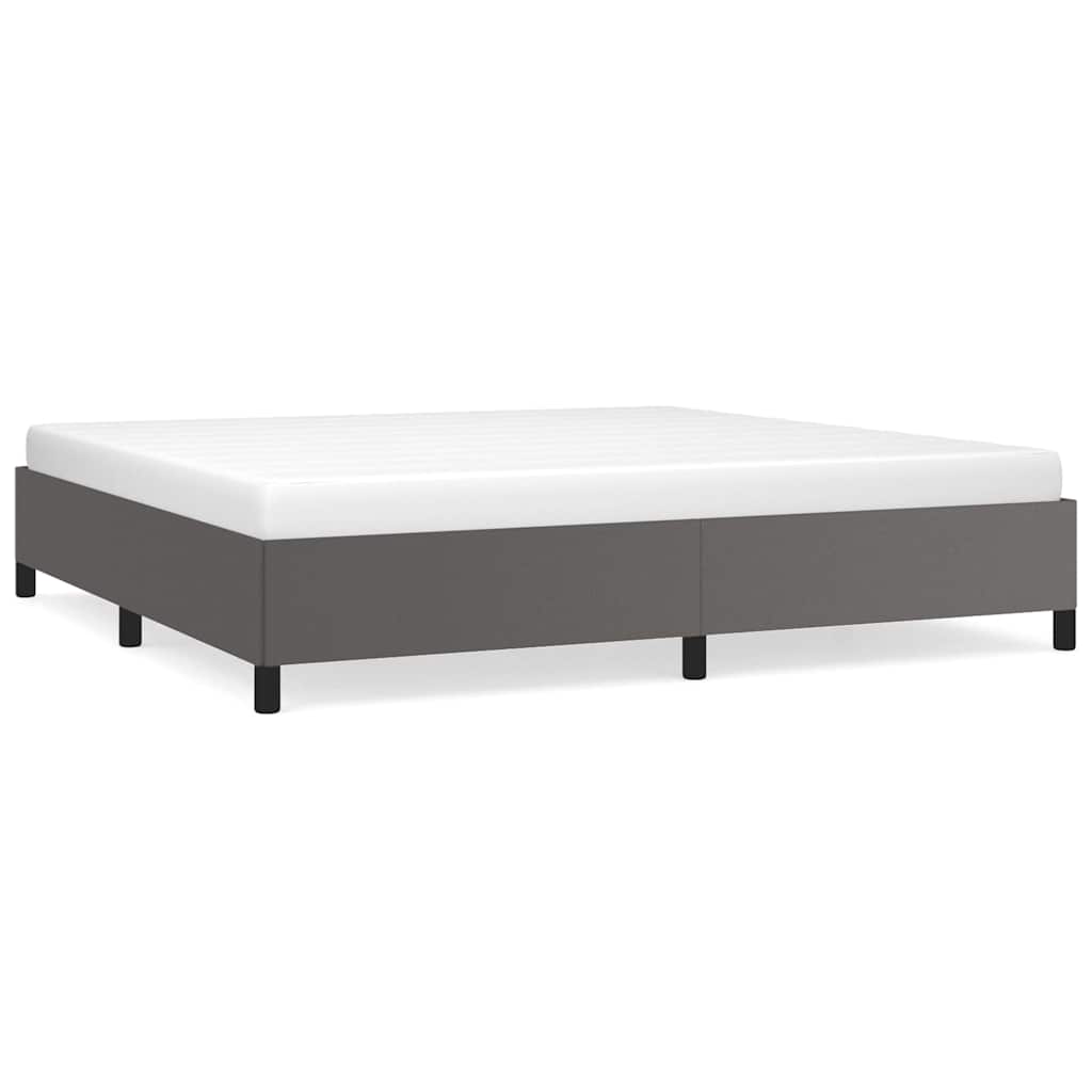Vidaxl bedframe kunstleer grijs 200x200 cm