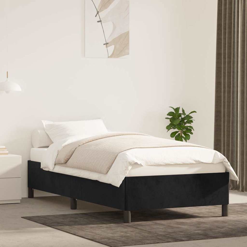 Vidaxl bedframe fluweel zwart 90x200 cm