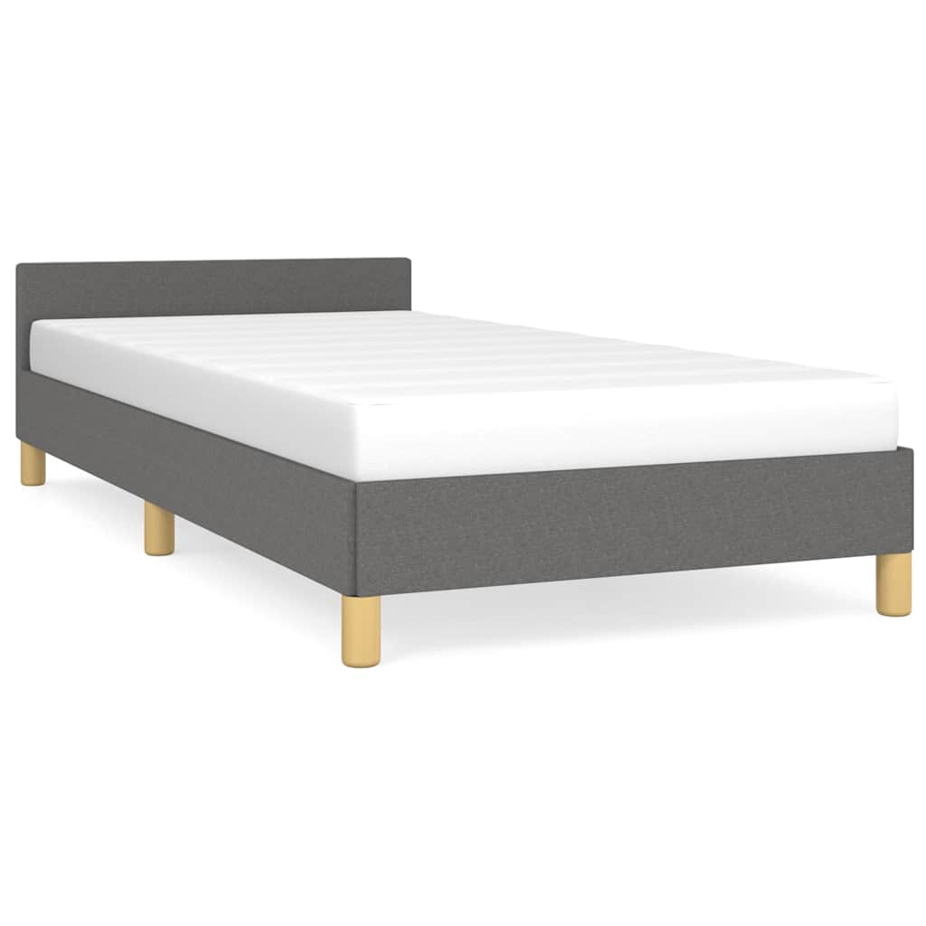 Vidaxl bedframe zonder matras 90x190 cm stof donkergrijs