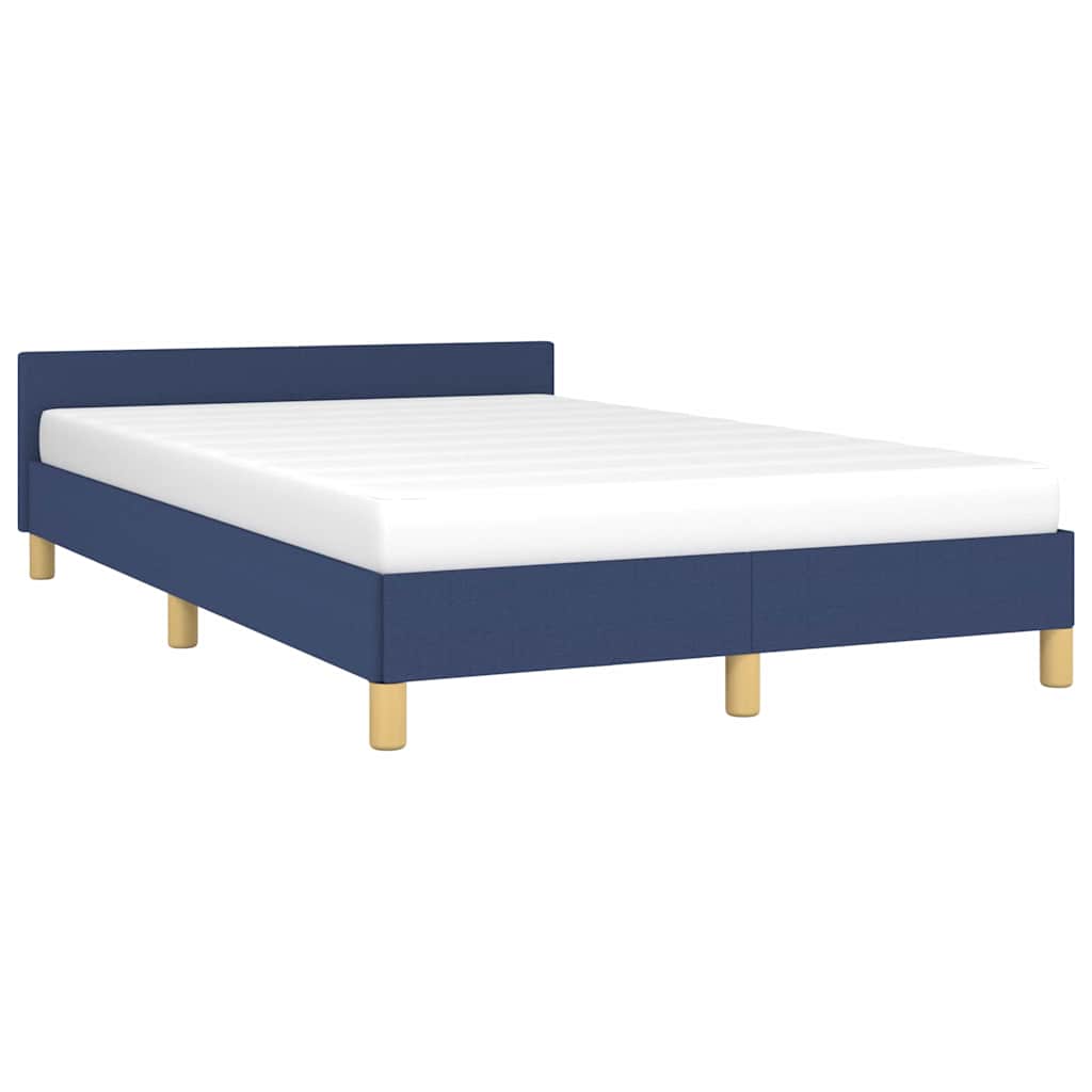 Vidaxl bedframe met hoofdeinde zonder matras 120x200 cm stof blauw