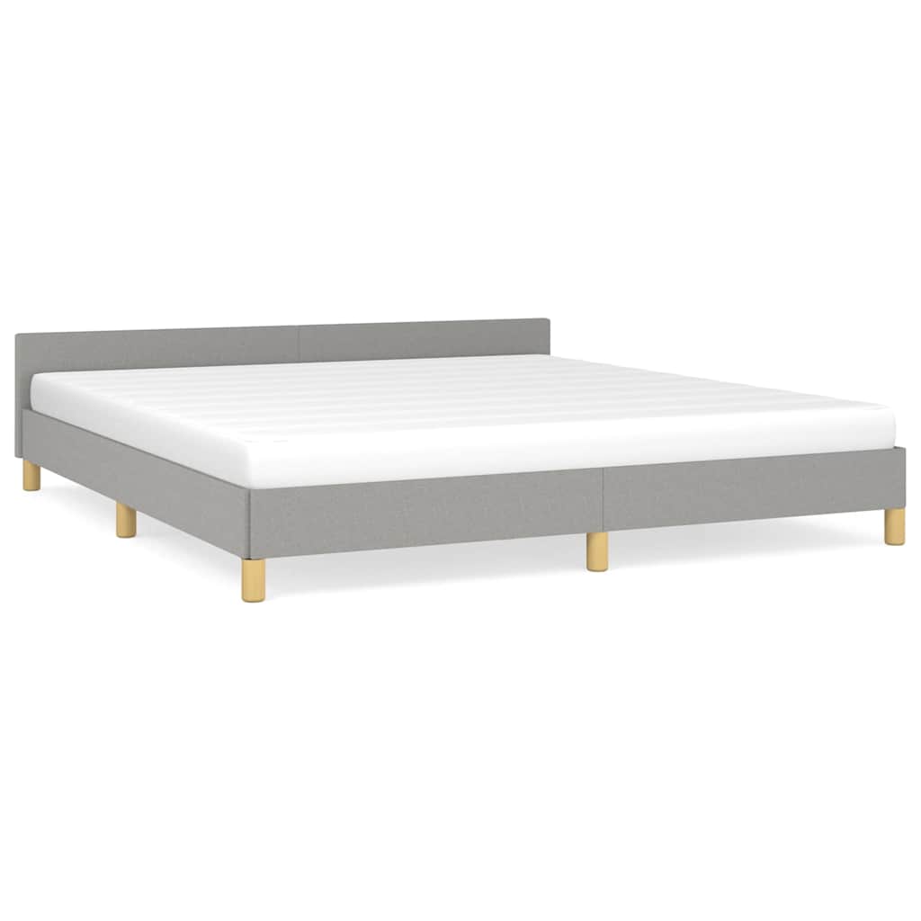 Vidaxl bedframe zonder matras stof lichtgrijs 180x200 cm