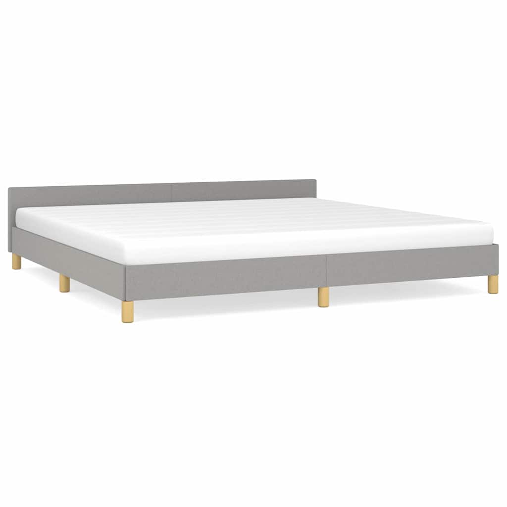 Vidaxl bedframe zonder matras stof lichtgrijs 200x200 cm