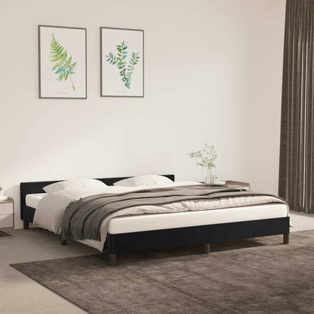 Vidaxl bedframe zonder matras 180x200 cm fluweel zwart