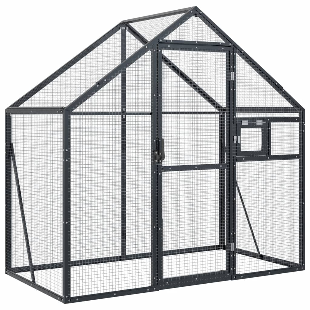 VIDAXL Aviar 179x100x185 M Aluminium Anthrazit -gelöscht