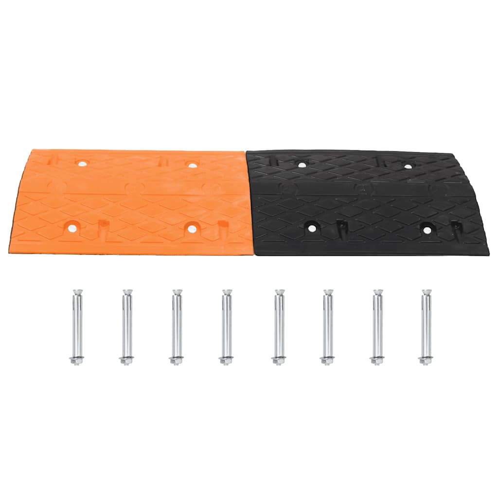 Vidaxl -Geschwindigkeitsschwelle 97x32.5x4 Gummi gelb und schwarz