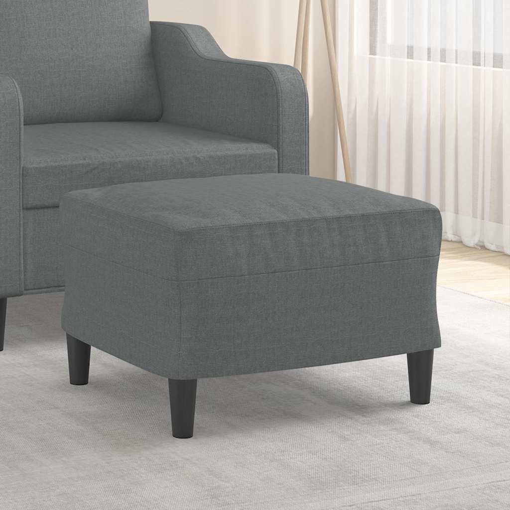Vidaxl voetenbank 60x50x41 cm stof donkergrijs