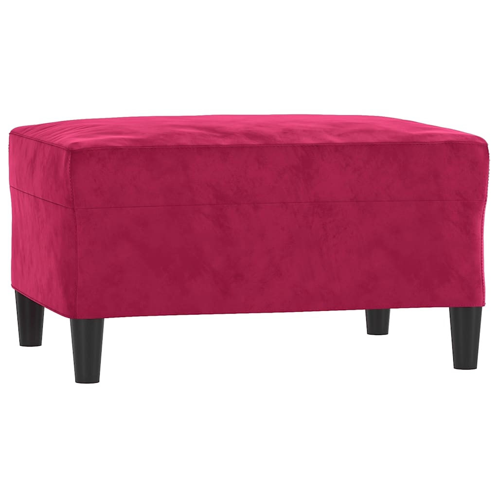 Vidaxl voetenbank 70x55x41 cm fluweel wijnrood