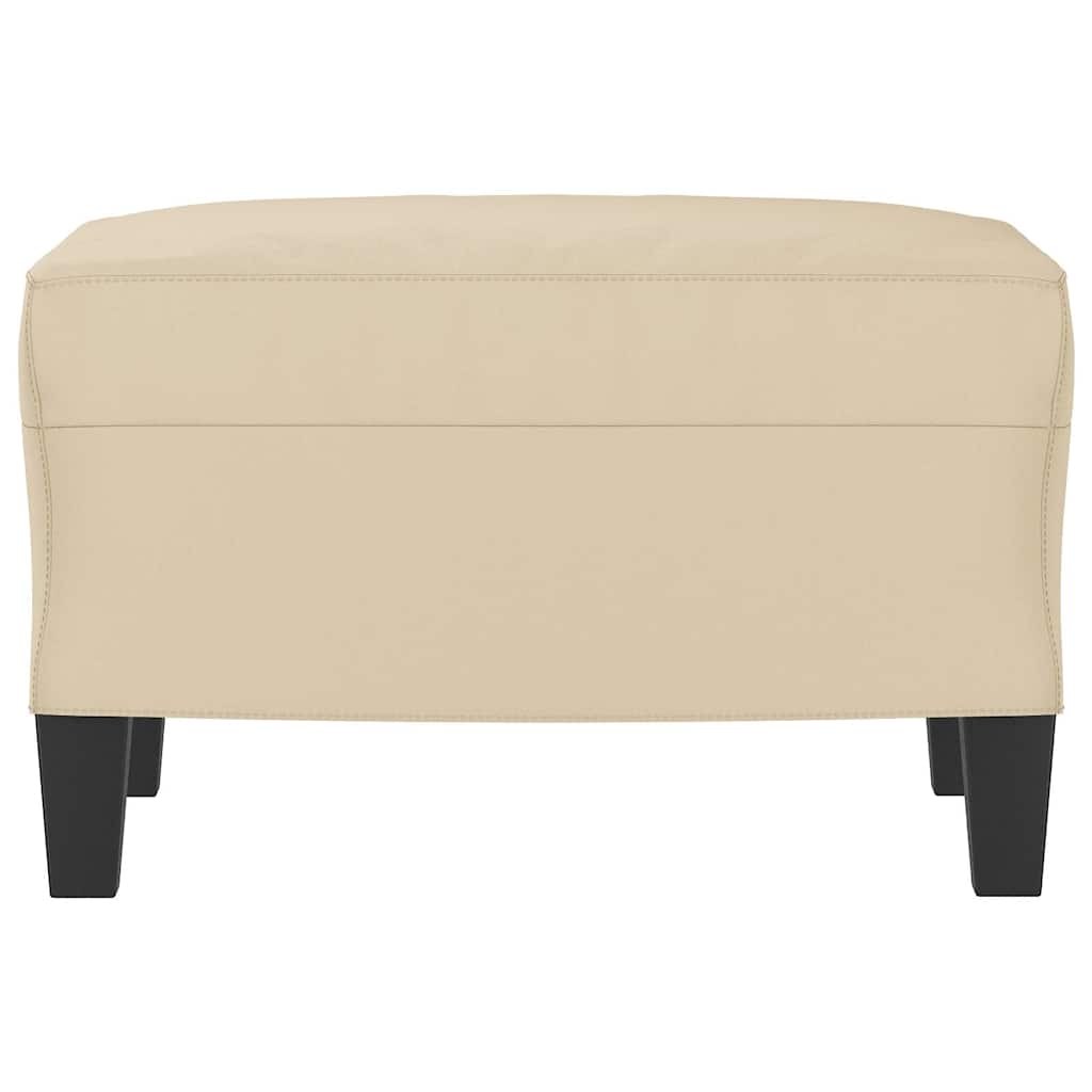 Vidaxl voetenbank 60x50x41 cm microvezelstof crèmekleurig