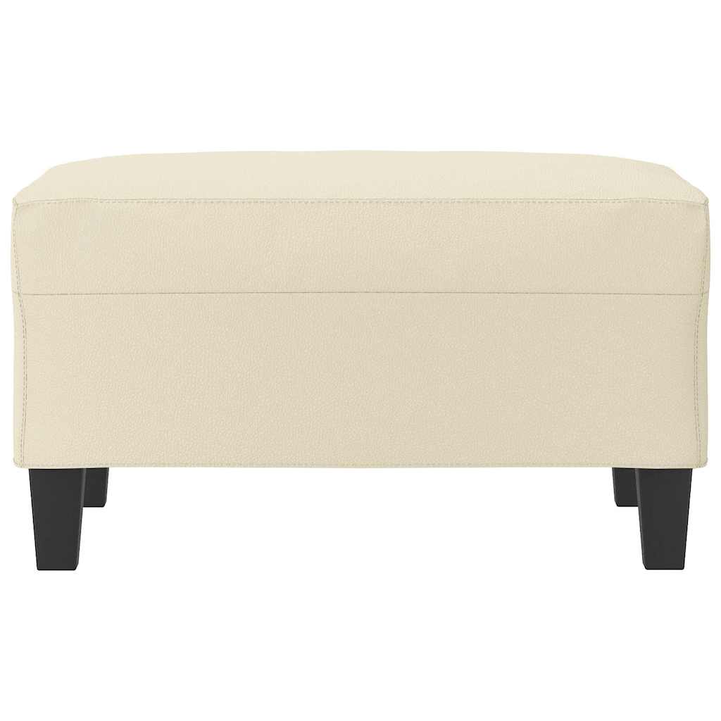 Vidaxl voetenbank 70x55x41 cm kunstleer crèmekleurig