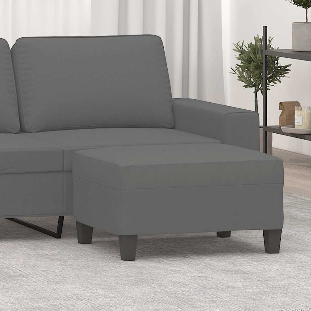 Vidaxl voetenbank 70x55x41 cm microvezelstof donkergrijs