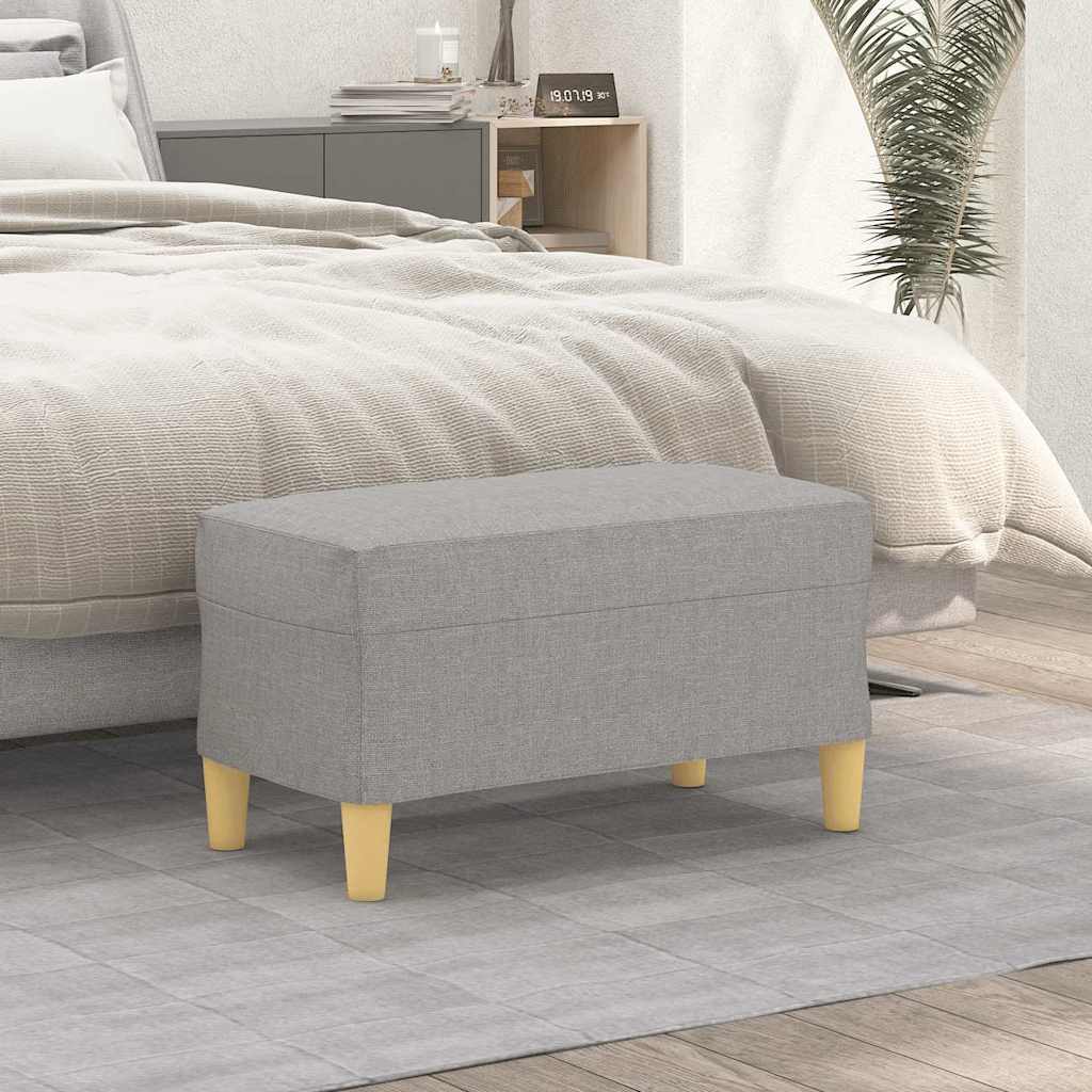 Vidaxl bankje 70x35x41 cm stof lichtgrijs