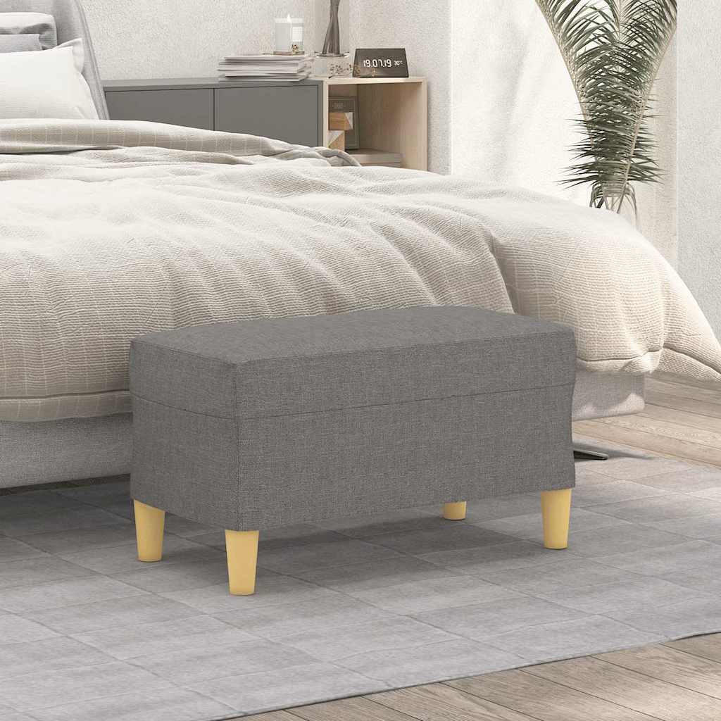 Vidaxl bankje 70x35x41 cm stof donkergrijs