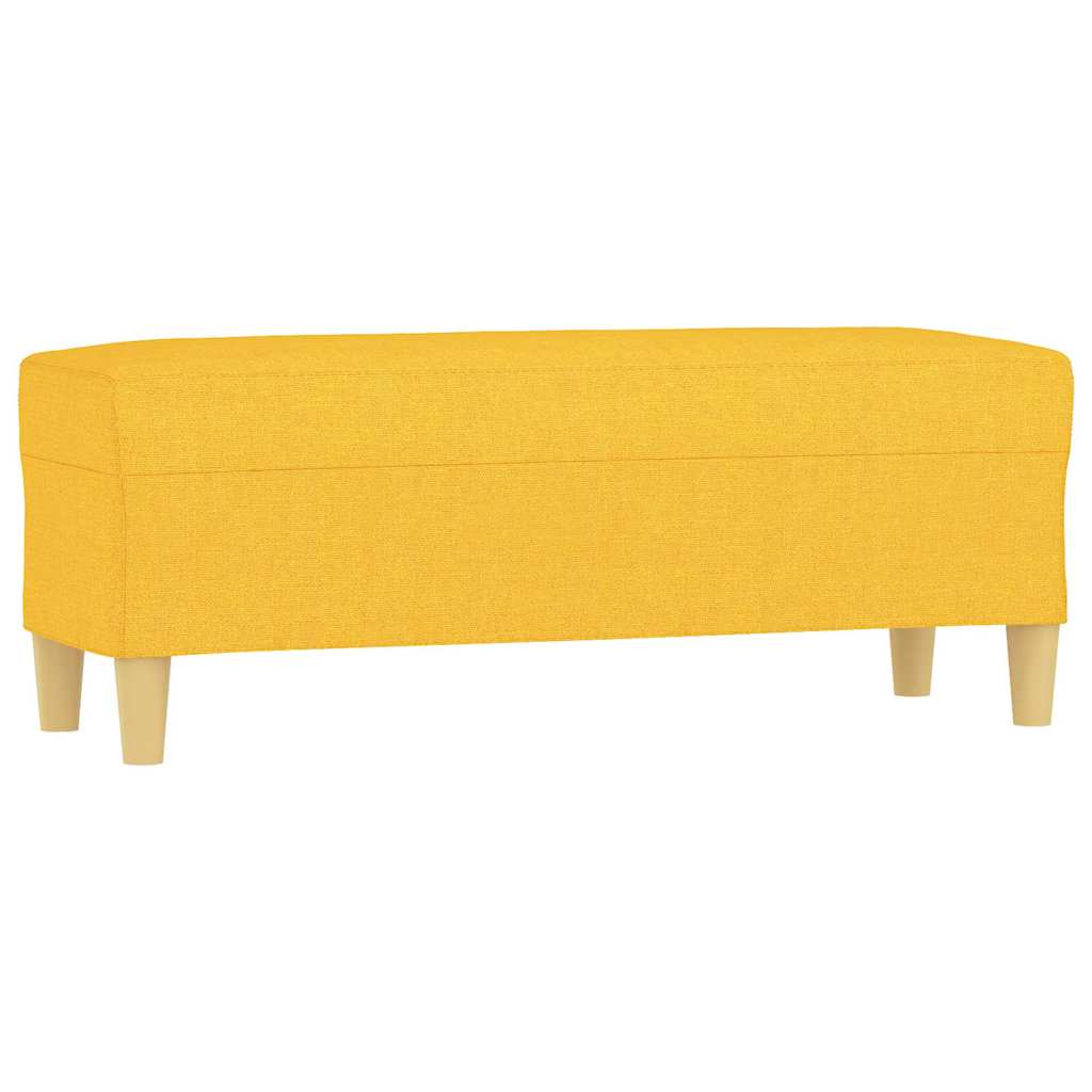 Vidaxl bankje 100x35x41 cm stof lichtgeel