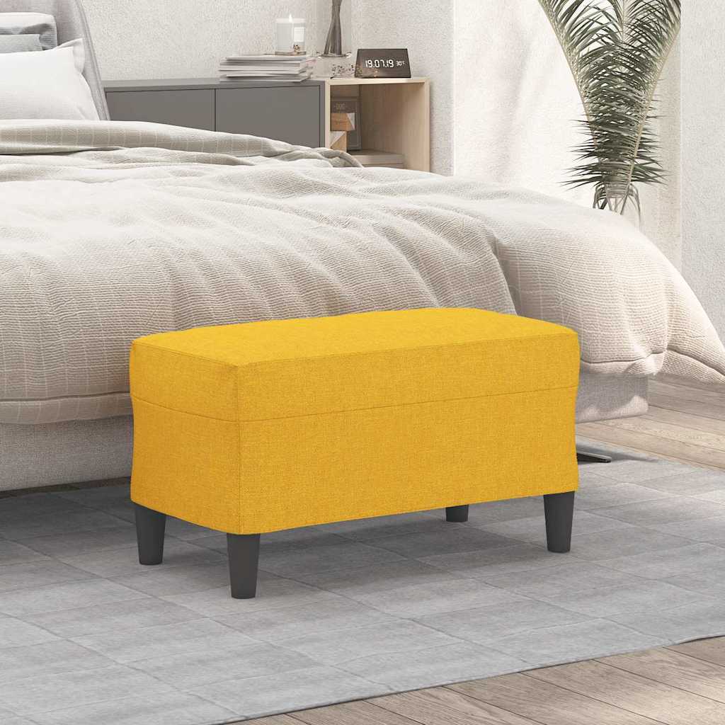 Vidaxl bankje 70x35x41 cm stof lichtgeel