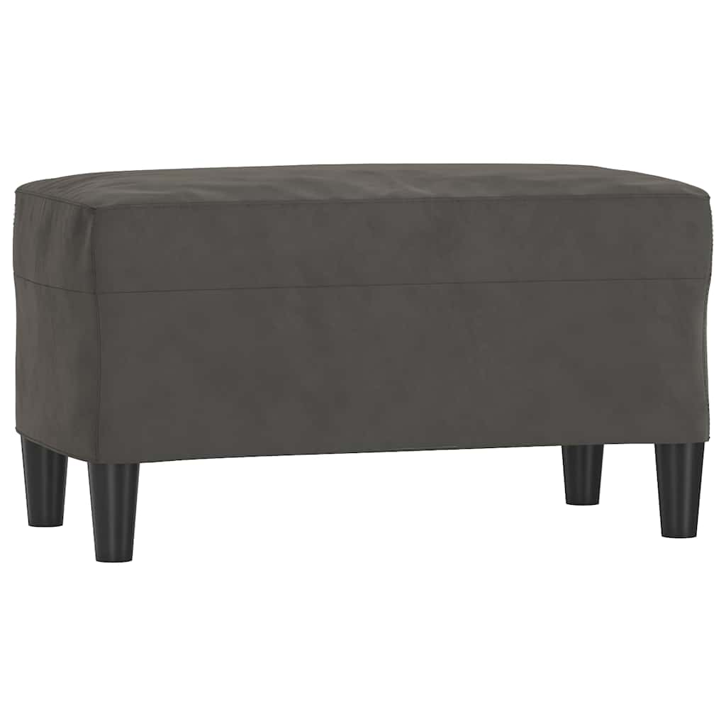 Vidaxl bankje 70x35x41 cm fluweel donkergrijs