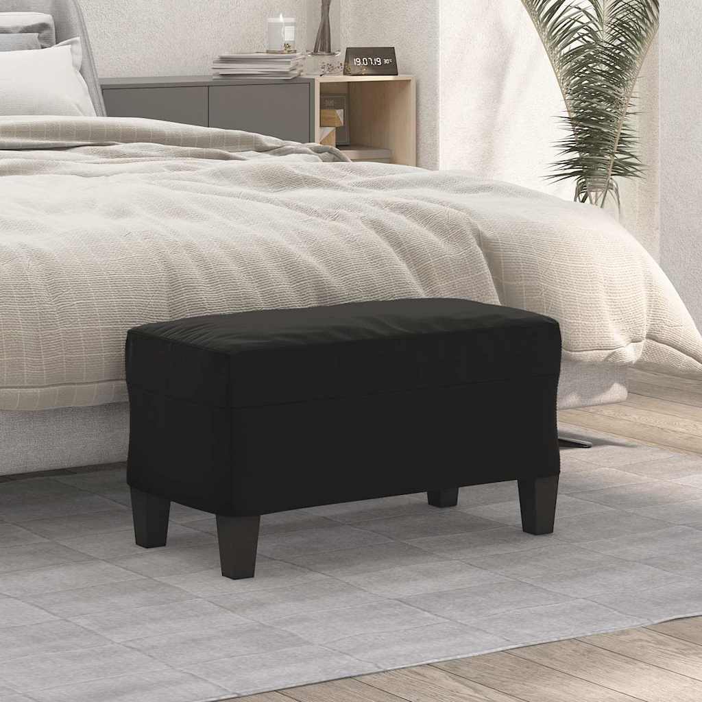 Vidaxl bankje 70x35x41 cm microvezelstof zwart