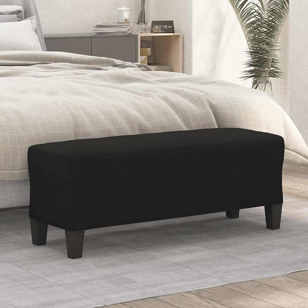 Vidaxl bankje 100x35x41 cm microvezelstof zwart