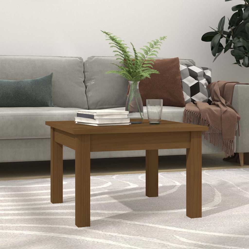Vidaxl salontafel 45x45x30 cm massief grenenhout honingbruin