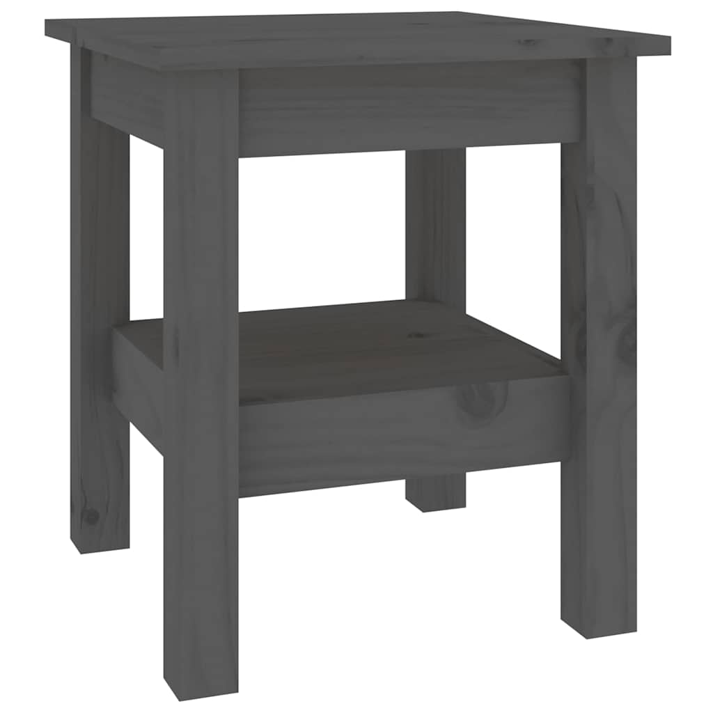 Vidaxl salontafel 35x35x40 cm massief grenenhout grijs