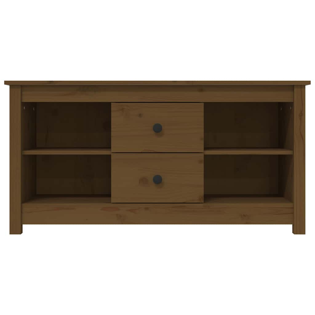 Vidaxl tv-meubel 103x36,5x52 cm massief grenenhout honingbruin