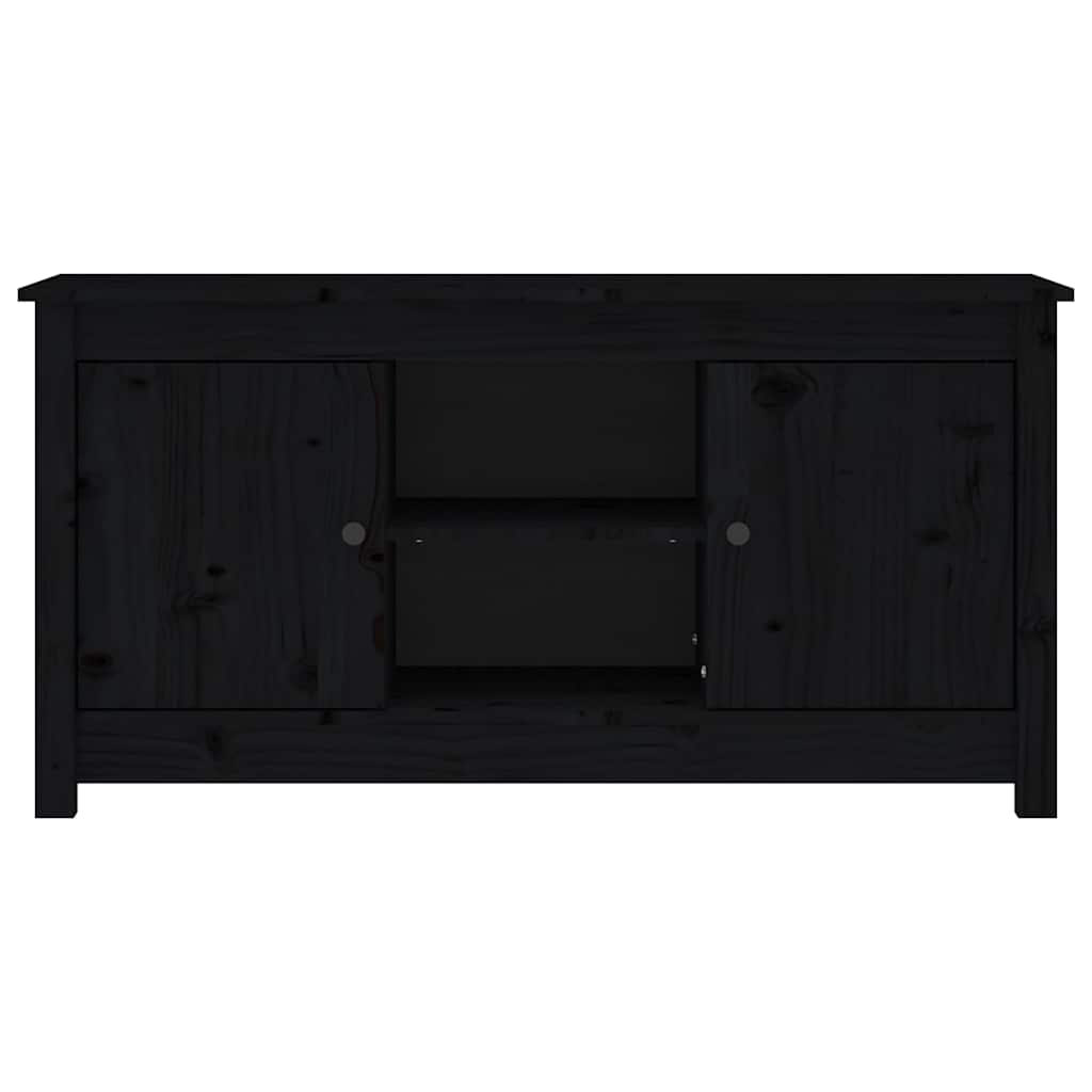 Vidaxl tv-meubel 103x36,5x52 cm massief grenenhout zwart