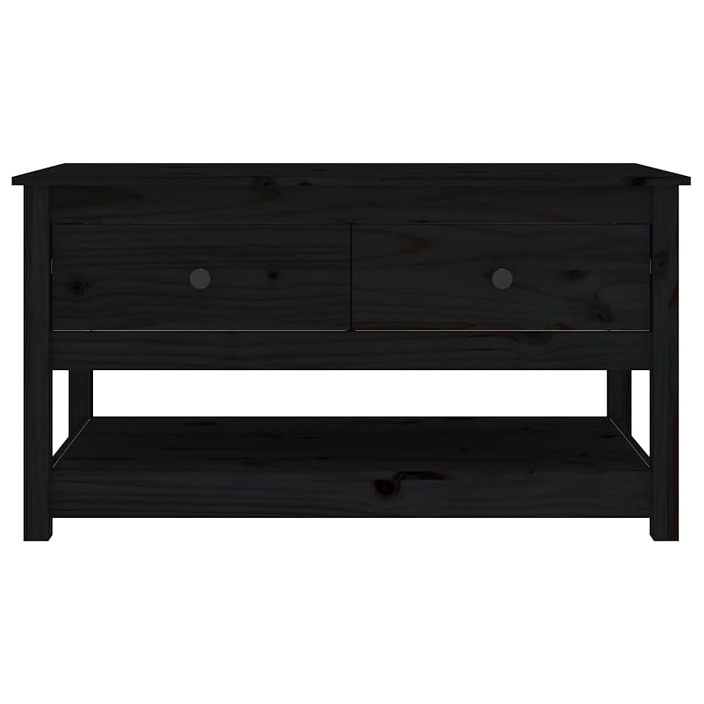 Vidaxl salontafel 102x49x55 cm massief grenenhout zwart