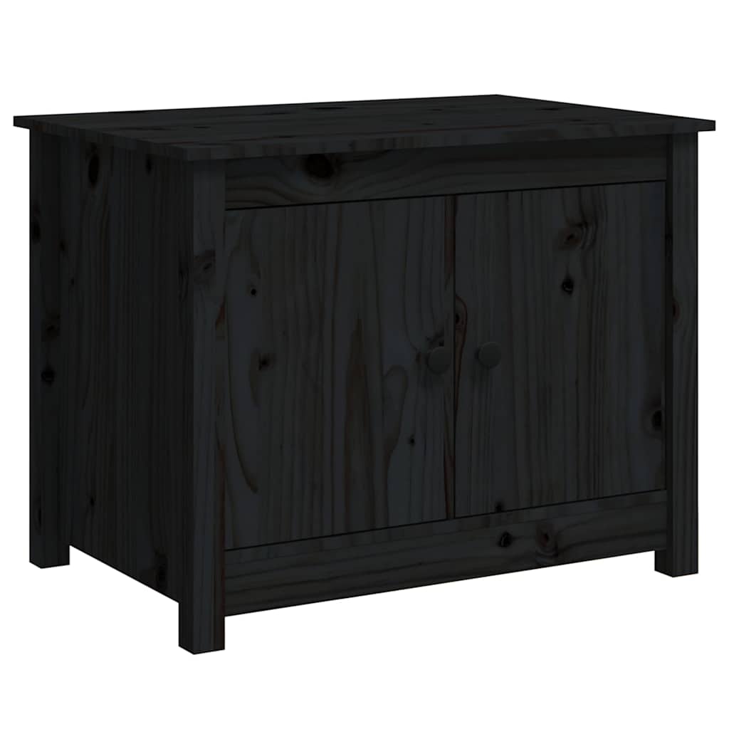 Vidaxl salontafel 71x49x55 cm massief grenenhout zwart