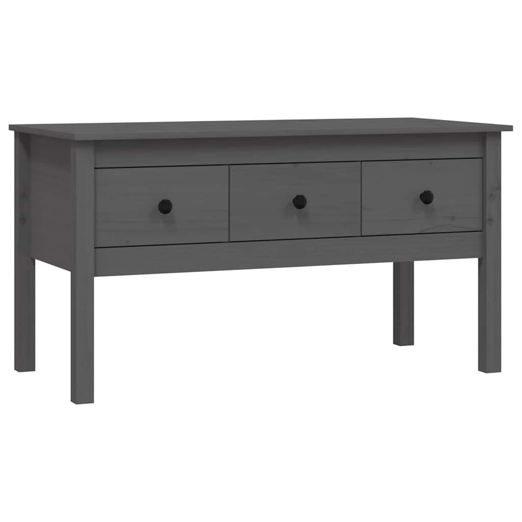 Vidaxl salontafel 102x49x55 cm massief grenenhout grijs