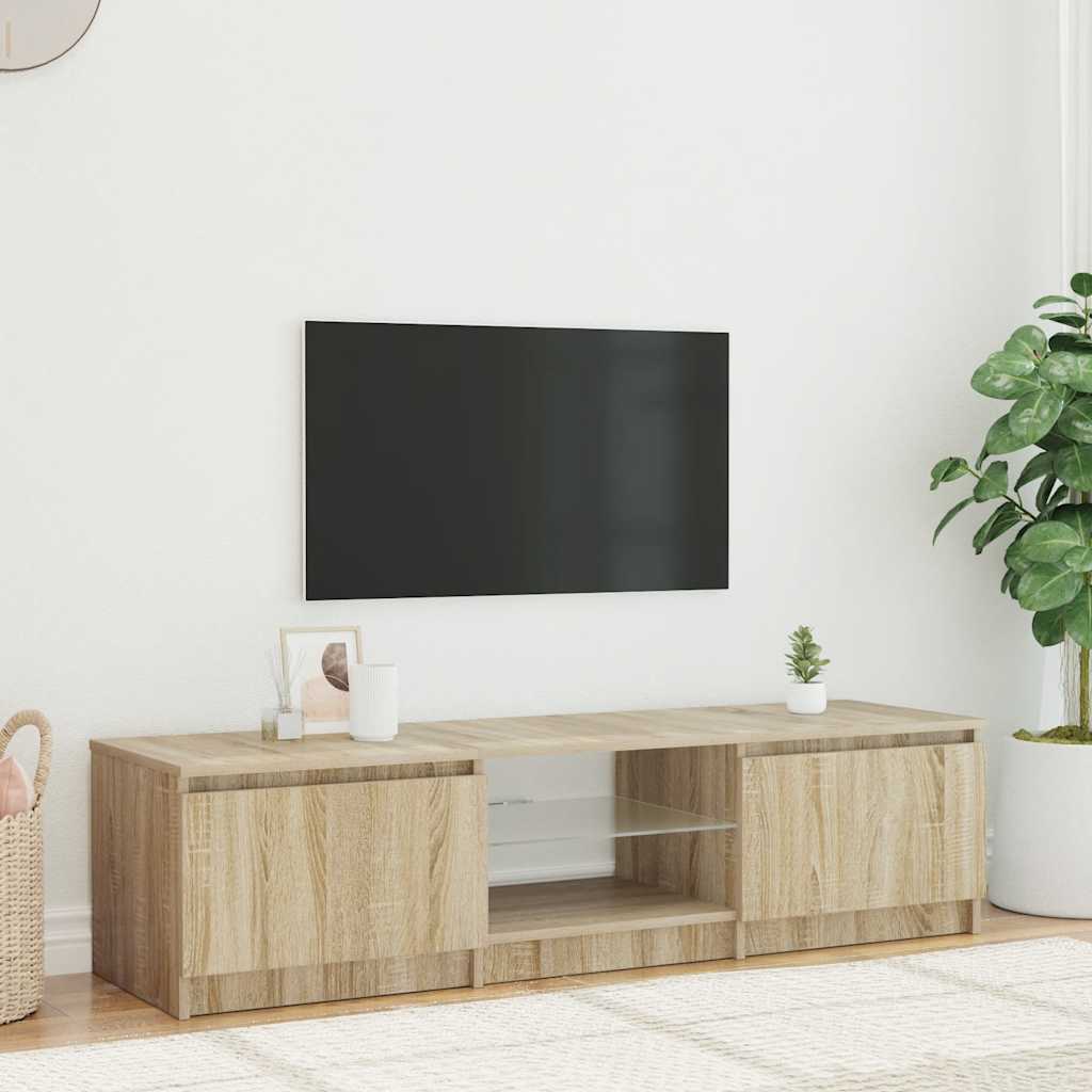 Vidaxl tv-meubel led-verlichting 140x40x36 cm gerookt eikenkleurig