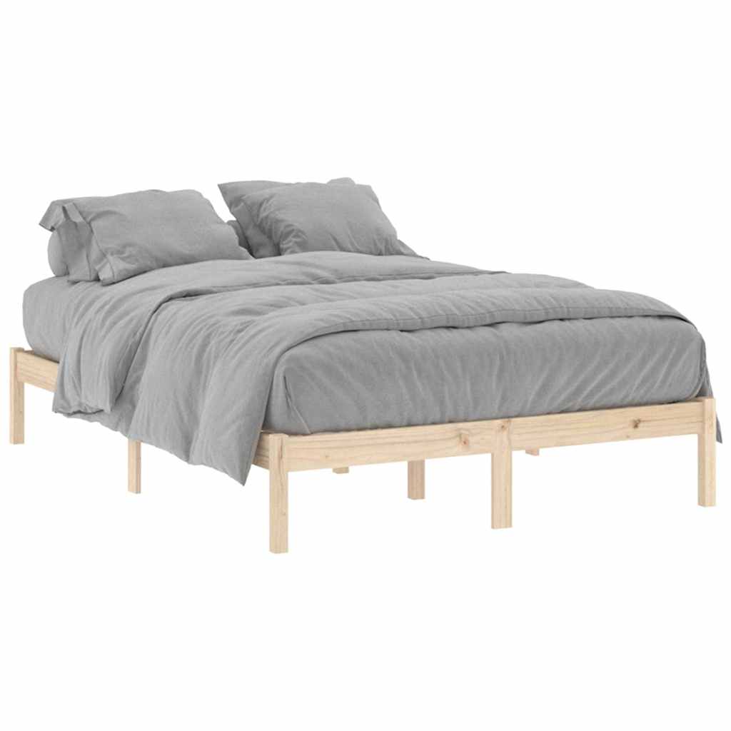 Vidaxl bedframe zonder matras massief grenenhout 137x190 cm vol