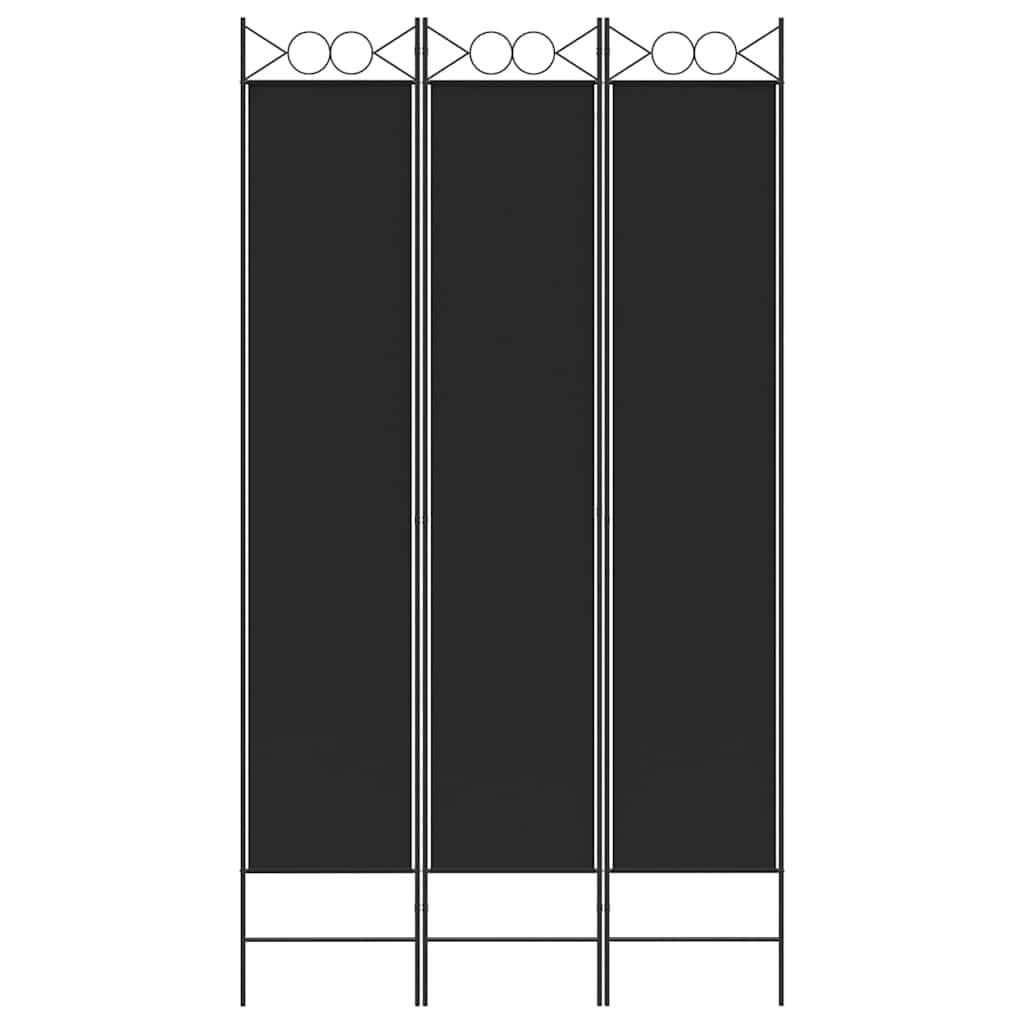 Vidaxl kamerscherm met 3 panelen 120x220 cm stof zwart