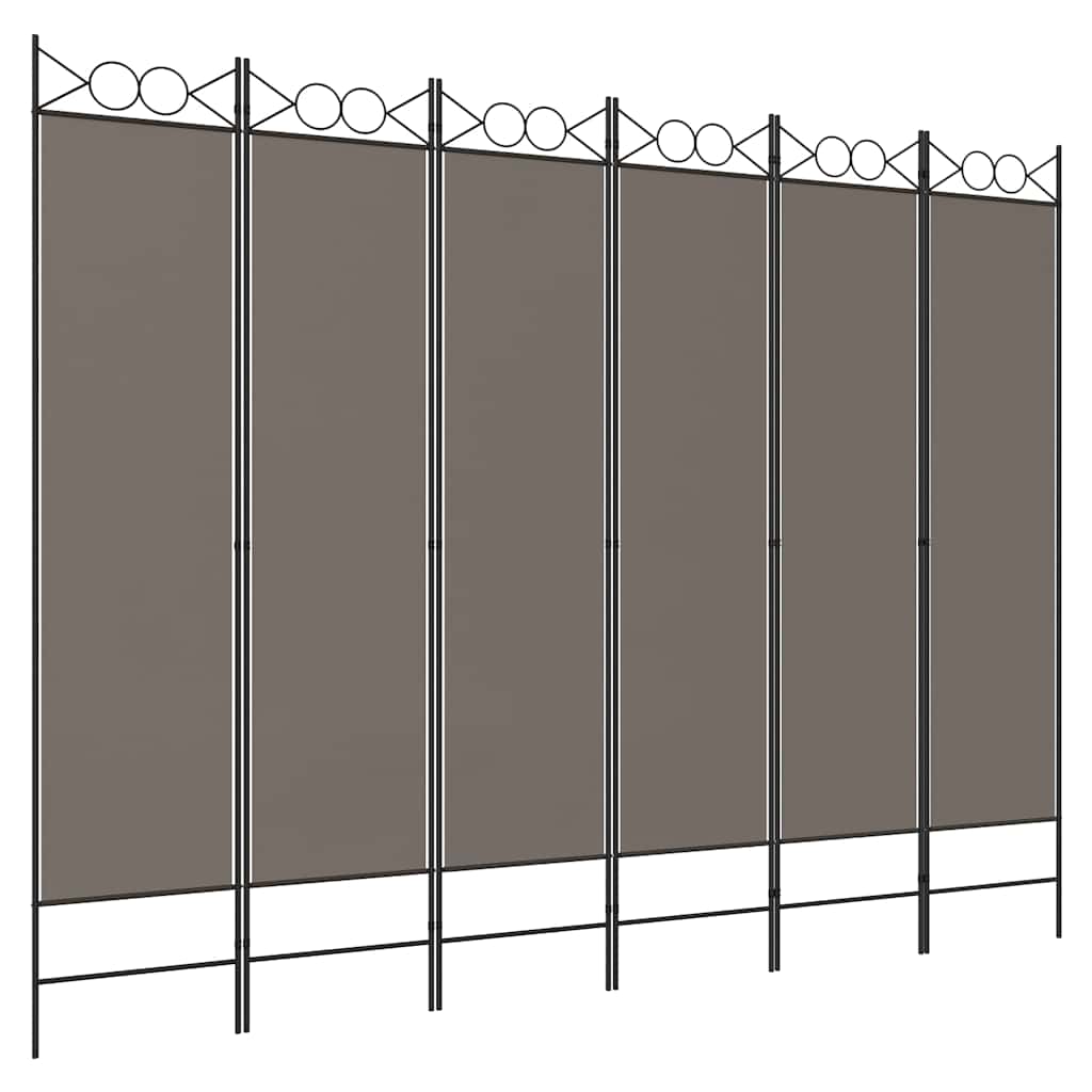 Vidaxl kamerscherm met 6 panelen 240x220 cm stof antracietkleurig