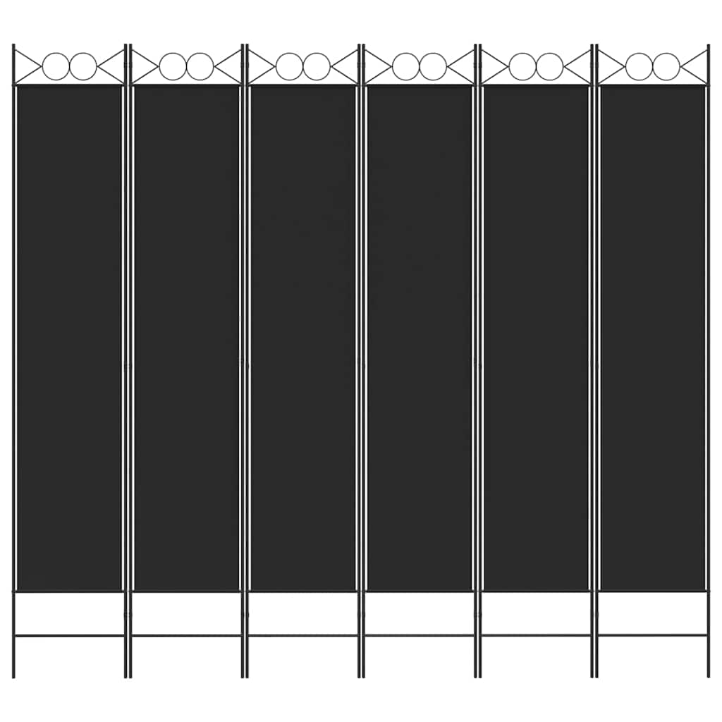Vidaxl kamerscherm met 6 panelen 240x220 cm stof zwart