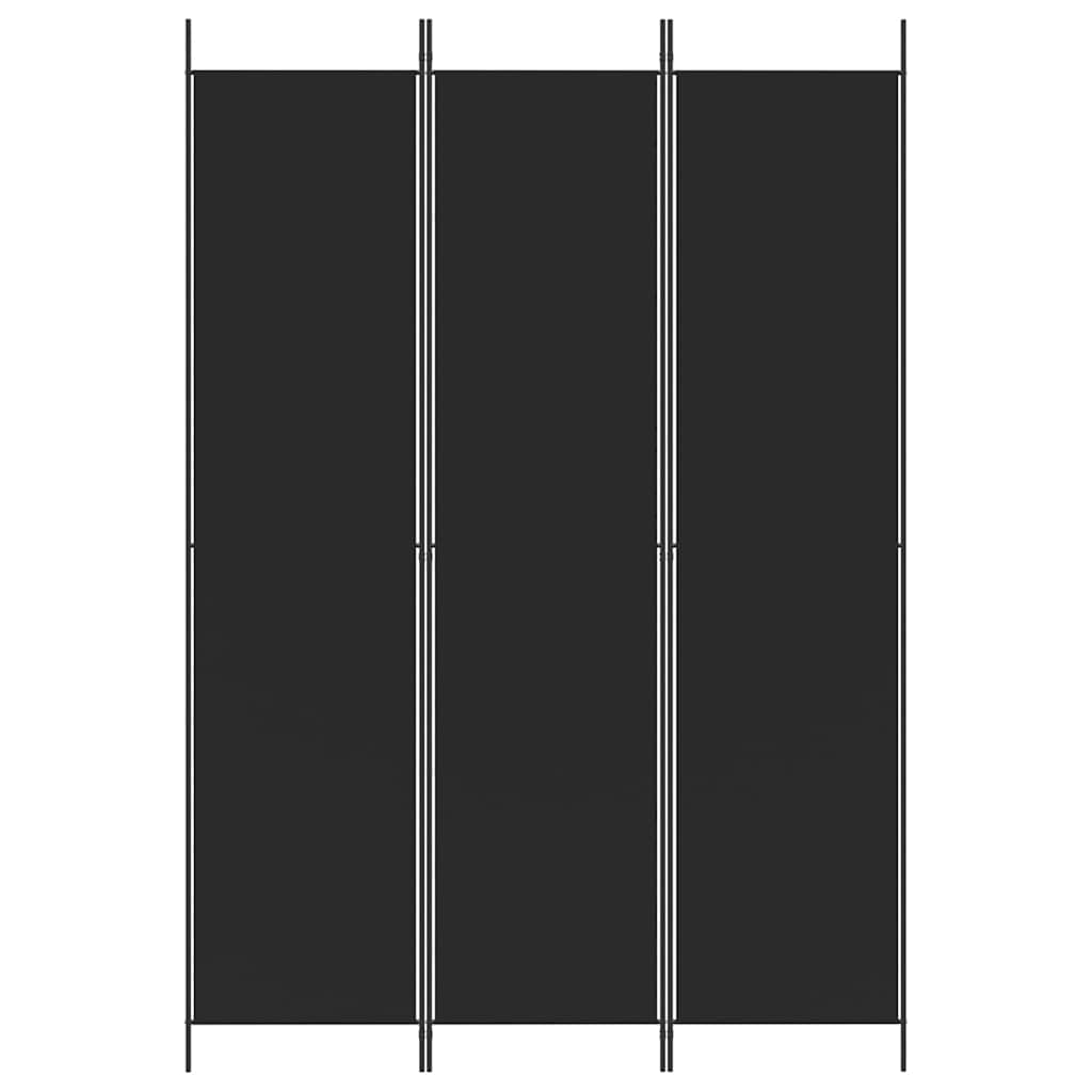 Vidaxl kamerscherm met 3 panelen 150x220 cm stof zwart