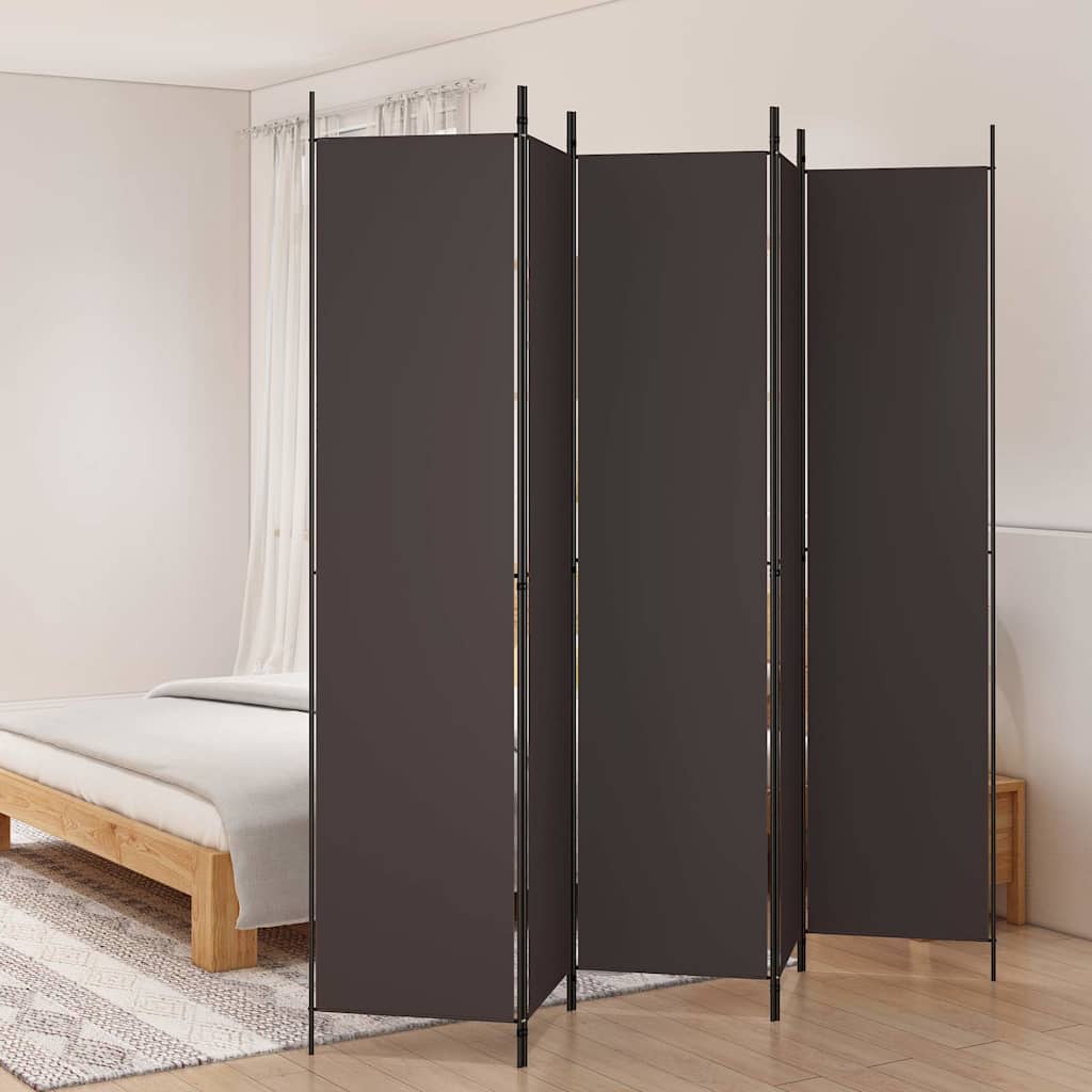 Vidaxl kamerscherm met 5 panelen 250x220 cm stof bruin