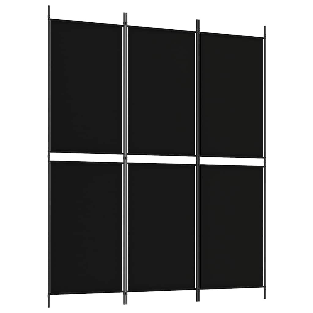 Vidaxl kamerscherm met 3 panelen 150x180 cm stof zwart