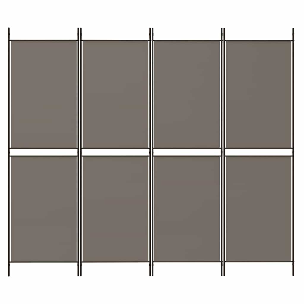 Vidaxl kamerscherm met 4 panelen 200x180 cm stof antracietkleurig