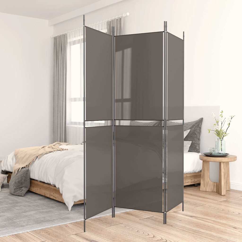 Vidaxl kamerscherm met 3 panelen 150x200 cm stof antracietkleurig