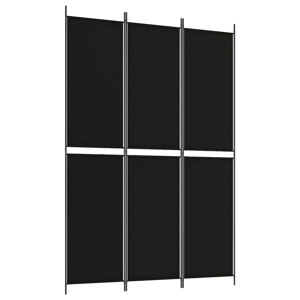 Vidaxl kamerscherm met 3 panelen 150x220 cm stof zwart