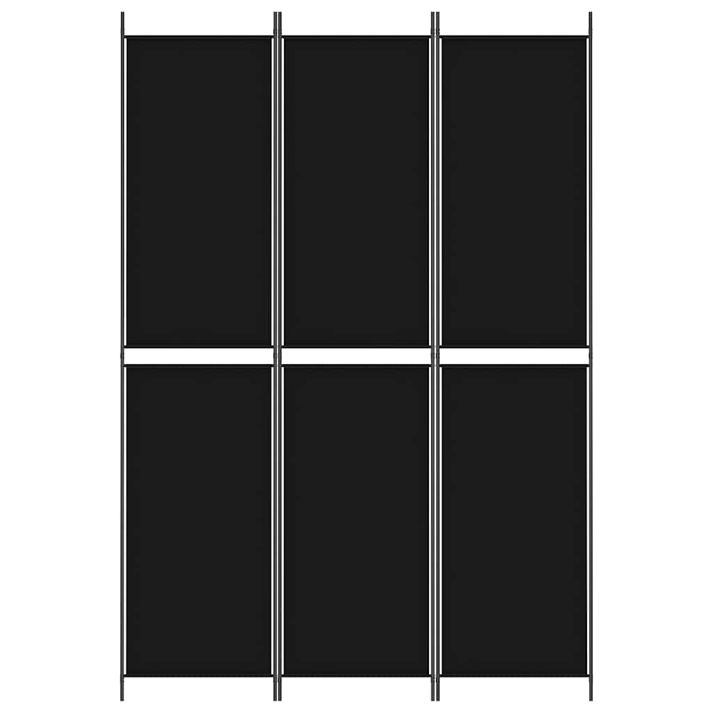 Vidaxl kamerscherm met 3 panelen 150x220 cm stof zwart