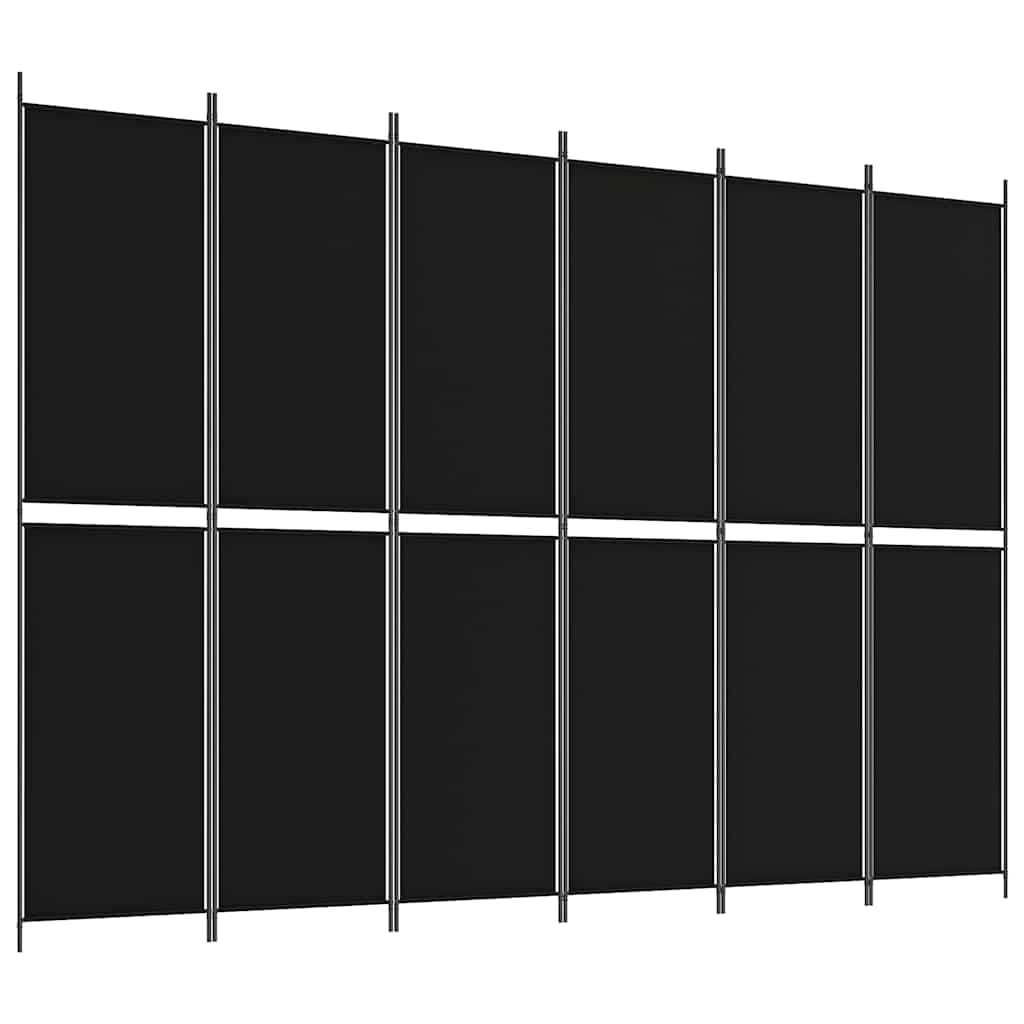 Vidaxl kamerscherm met 6 panelen 300x220 cm stof zwart