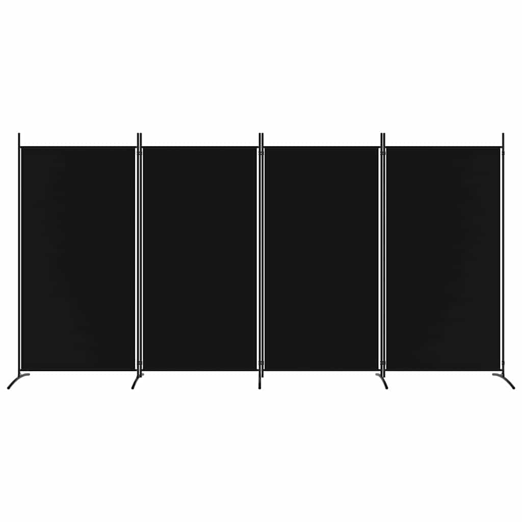Vidaxl kamerscherm met 4 panelen 346x180 cm stof zwart