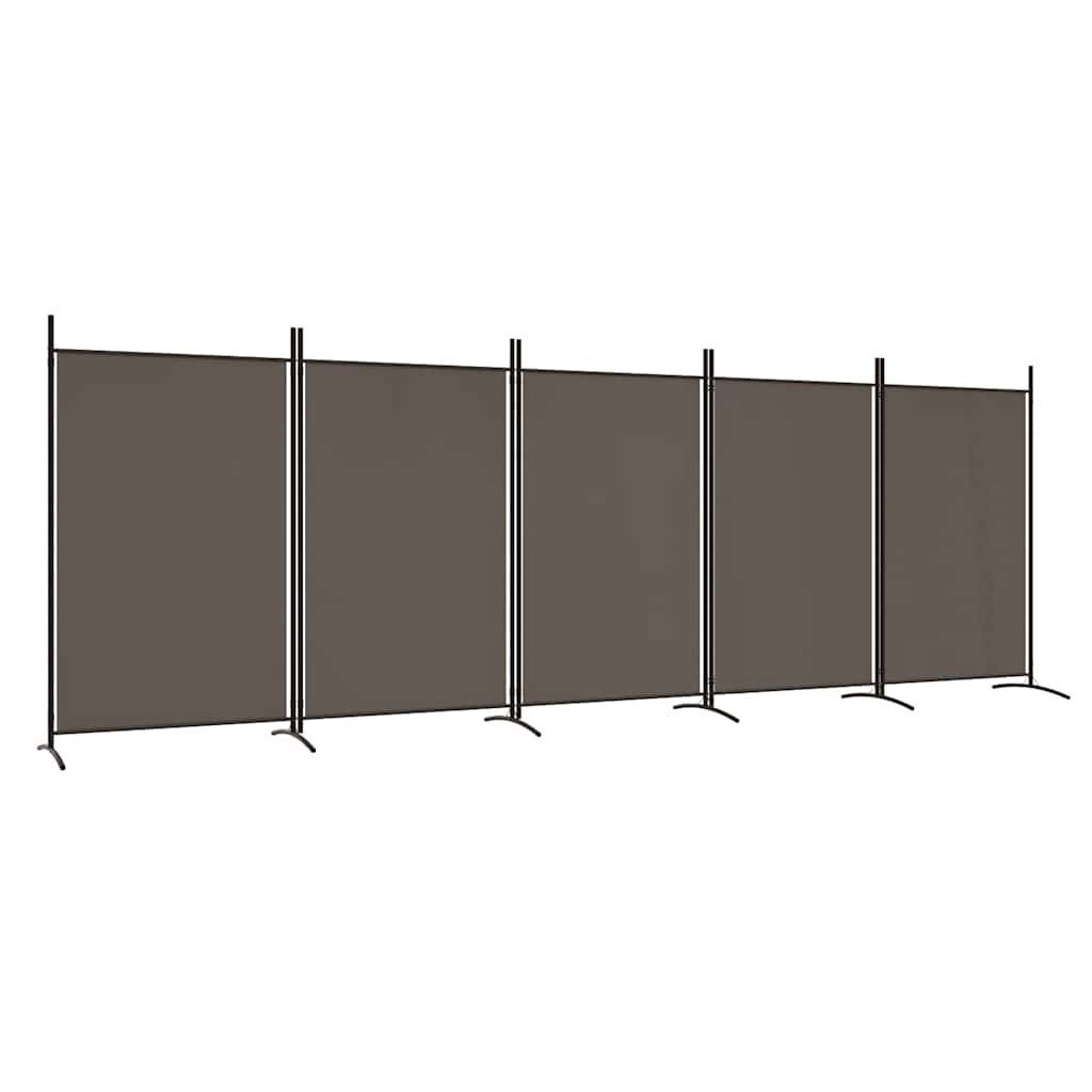 Vidaxl kamerscherm met 5 panelen 433x180 cm stof antracietkleurig