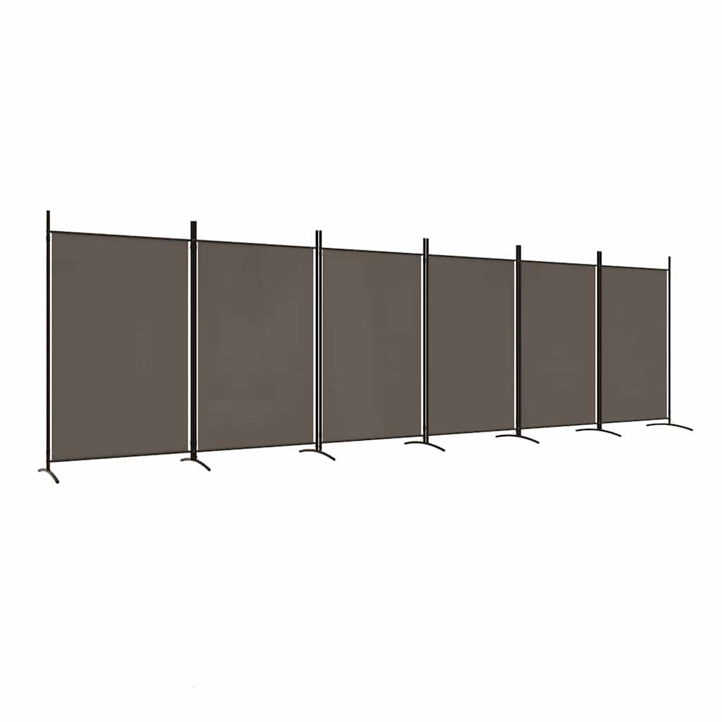 Vidaxl kamerscherm met 6 panelen 520x180 cm stof antracietkleurig