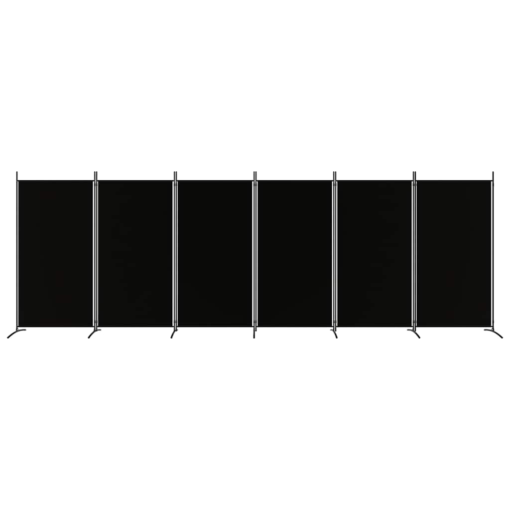 Vidaxl kamerscherm met 6 panelen 520x180 cm stof zwart